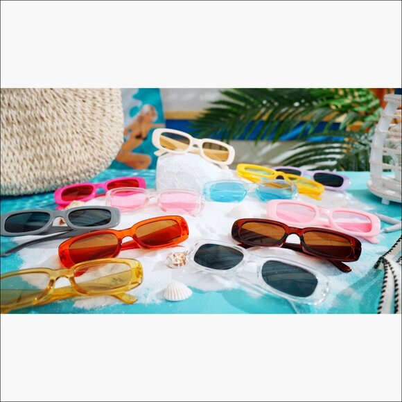 PC Material Sunglasses, UV Protected, Retro Y2K Style, 72 Pack